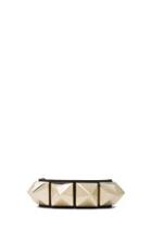 Valentino Medium Rockstud Calfskin Bracelet In Black,metallics