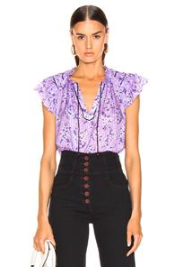 Ulla Johnson Ida Top In Floral,purple