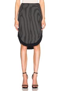 Rag & Bone Madison Skirt In Stripes,black