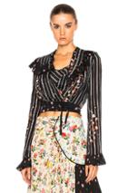 Preen Line Neva Top In Black,floral,stripes