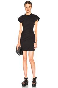 Alexander Wang Draped Bustier Tee Dress In Black
