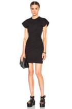 Alexander Wang Draped Bustier Tee Dress In Black