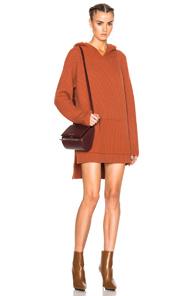 Baja East Fisherman Wool Cashmere Dress In Orange