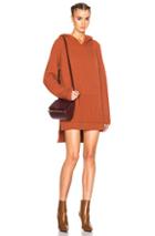 Baja East Fisherman Wool Cashmere Dress In Orange
