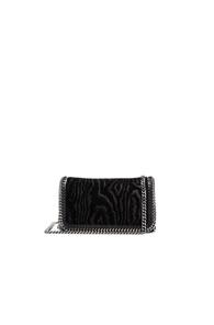 Stella Mccartney Velvet Clutch Crossbody In Black