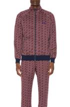 Needles Block Track Jacket In Abstract,red