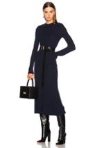 Victoria Beckham Compact Rib Dress In Blue