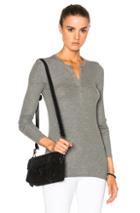 Atm Anthony Thomas Melillo Micro Modal Rib Henley Tee In Gray