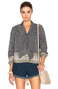 Sea Tied Top In Blue,floral