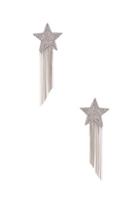 Saint Laurent Shooting Star Earrings In Metallic