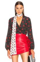 Rixo London Angie Top In Black,geometric Print,floral
