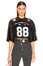 Alexander Wang Athletic Jersey Crop Top In Black