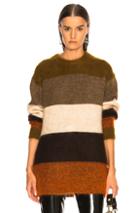 Acne Studios Albah Mohair Sweater In Brown,neutrals,orange,stripes