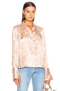 Equipment Huntley Top In Neutrals,animal Print