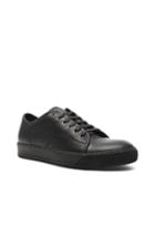 Lanvin Leather Low-top Sneakers In Black