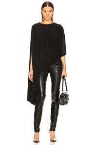 Norma Kamali Diagonal Shawl Top In Black