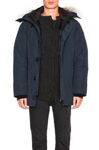 Canada Goose Chateau Parka With Coyote Fur In Blue