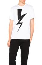 Neil Barrett Abstracted Bolt Tee In White