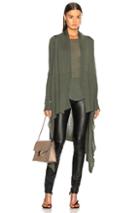 Rick Owens Basic Long Wrap Sweater In Green