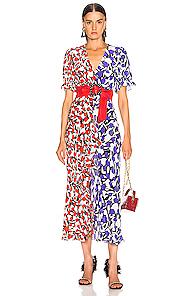 Rixo Ariel Dress In Floral,red,purple,white
