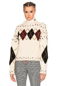 Isabel Marant Glens Mods Knit Sweater In Neutrals,geometric Print