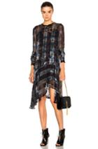 Preen By Thornton Bregazzi Farrow Dress In Blue,gray,checkered & Plaid
