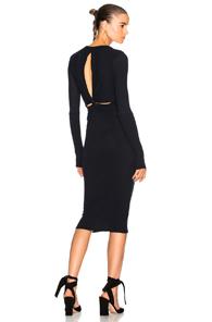 Enza Costa Back Drape Dress In Blue