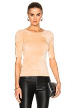 Helmut Lang Velveteen Top In Neutrals