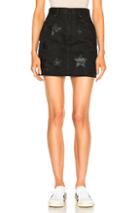 Saint Laurent Denim Mini Skirt In Black