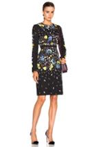 Erdem Evita Dress In Black,floral