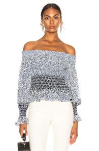 Alexis Jordana Top In Blue