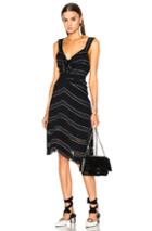 Proenza Schouler Pin Stripe Crepe Cami Dress In Black,stripes