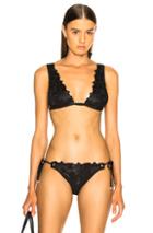Fleur Du Mal Long Triangle Top In Black