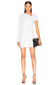 Dion Lee Double Twist Asymmetric Mini Dress In White