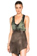 Roberto Cavalli Dyed Tank Top In Green,ombre & Tie Dye