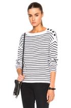Atm Anthony Thomas Melillo Striped Sailor Sweater In White,stripes