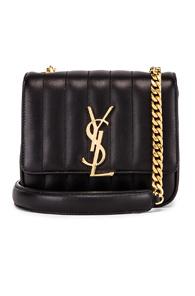 Saint Laurent Monogramme Vicky Shoulder Bag In Black