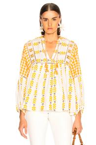 Dodo Bar Or Miguel Shirt In Abstract,plaid,yellow,white