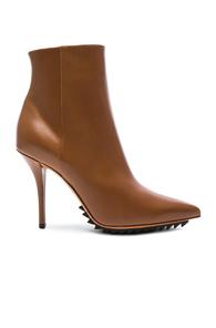 Givenchy Iron Ankle Leather Booties In Brown