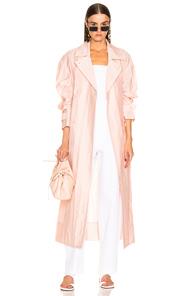 Tibi Spring Trench Windbreaker In Pink