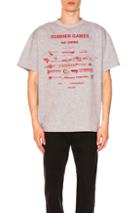 Raf Simons Easy Fit Summer Games Tee In Gray