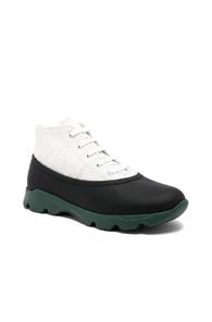 Marni Canvas & Leather Sneakers In Black,green,white