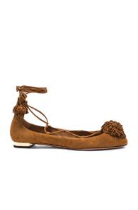 Aquazzura Sunshine Flat In Brown