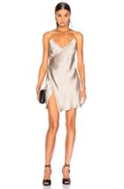Michelle Mason For Fwrd Strappy Wrap Mini Dress In Metallic