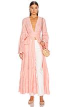 We Are Leone Embroidered Maxi Cardigan In Pink