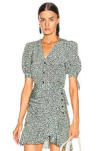 Veronica Beard Gizela Blouse In Floral,green