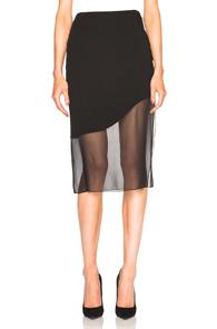 Prabal Gurung Crepe Skirt In Black