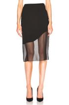 Prabal Gurung Crepe Skirt In Black