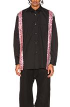 Comme Des Garcons Homme Plus Cotton Broad Animal Print Shirt In Black,animal Print