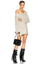 Beau Souci Cashmere Cutty Sweater In Gray